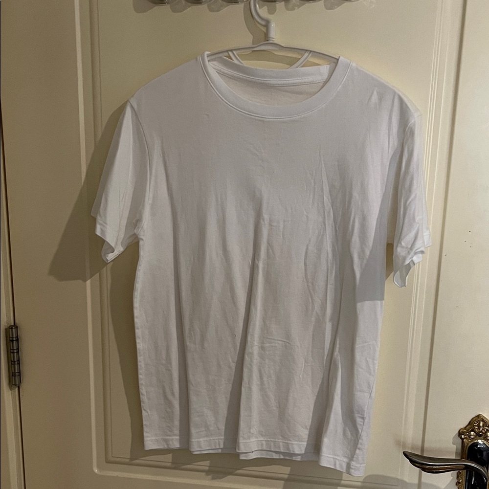 Classic Men's White Crew Neck T-Shirt
